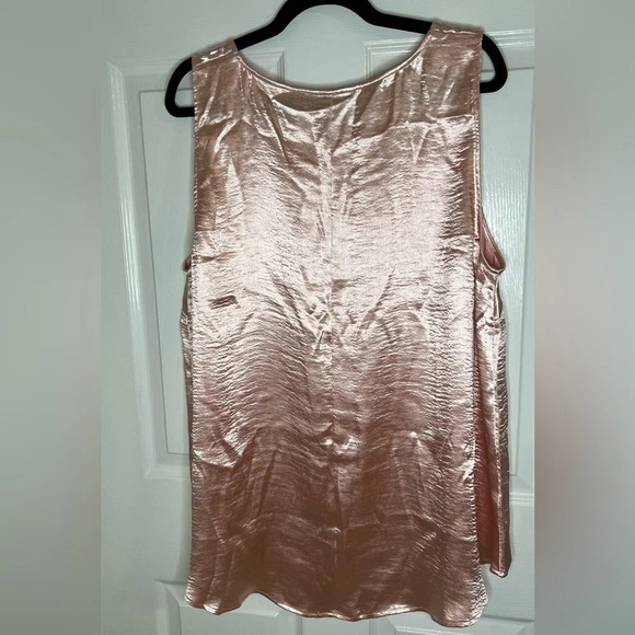 ☘️ NWT Lane Bryant Crew-Neck Satin Tank, Size 20, Pink - Picture 7 of 8